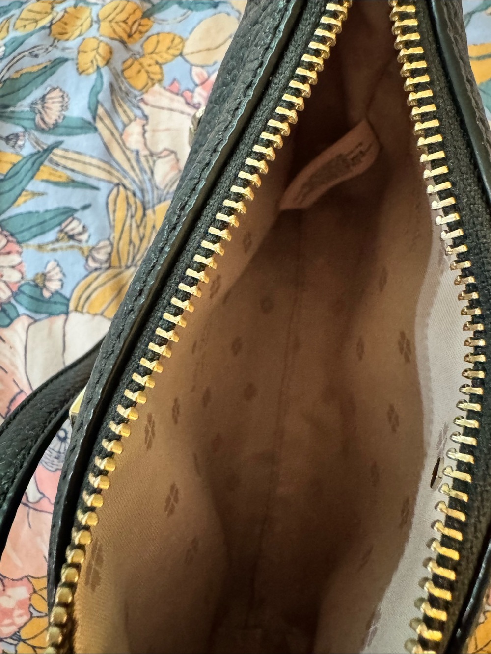 kate spade Black Pebbled Leather Gold-Accent Crossbody Bag - Picture 8 of 14